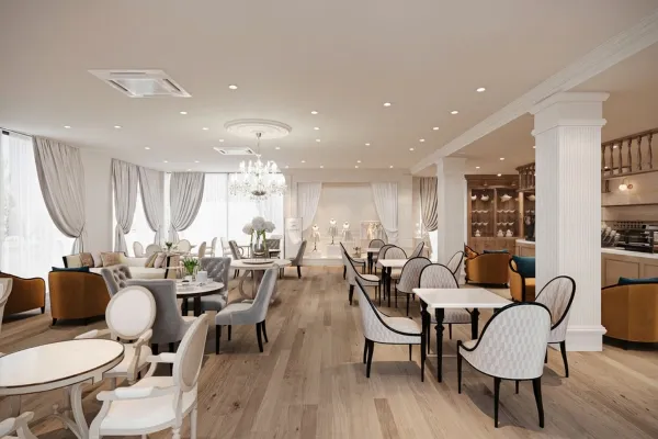 Maison Monet - 393m² - Thiết Kế Quán Trà Chiều 6 1. Thiết kế bên trong Maison Monet với chi tiết trang trí đầy cuốn hút